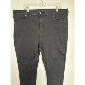 LEVI'S 721 Mid Rise Skinny Womens 20W Black Stretch